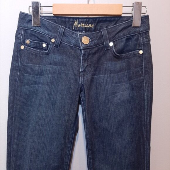 Marciano Low Rise Jeans Slim Straight Leg Dark Wash Denim Womens Size 25 Blue - Picture 3 of 13